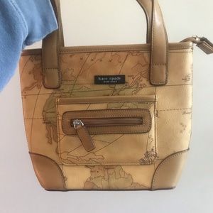 VINTAGE KATE SPADE WORLD MAP Small tote